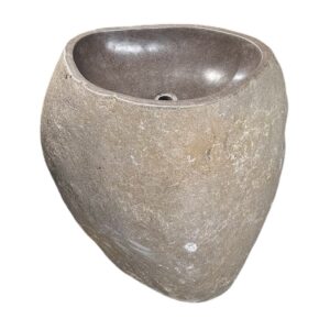 River stone sink pedestal- handmade in Indonesia Art. No. SP00029