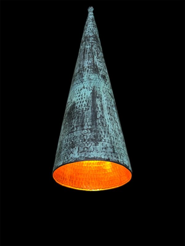 Copper lampshade with patina-handmade Art. No. CL00073
