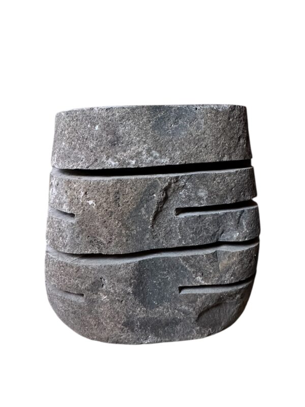 Natural stone stool lamp- handmade in Indonesia Art. No. SL00105