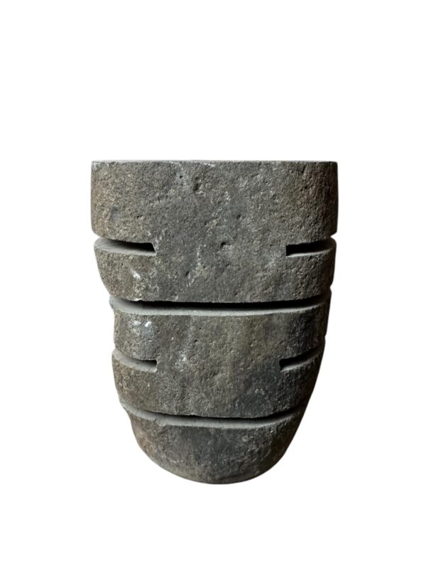 Natural stone stool lamp- handmade in Indonesia Art. No. SL00105
