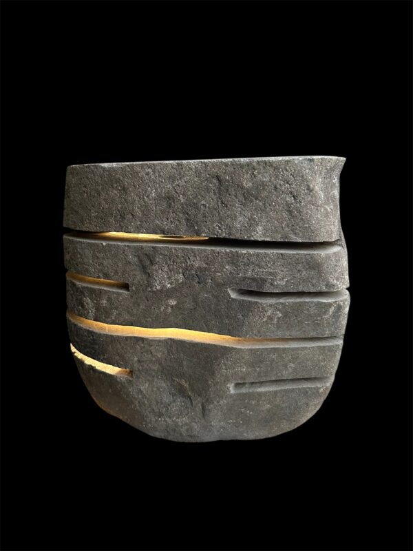 Natural stone stool lamp- handmade in Indonesia Art. No. SL00105