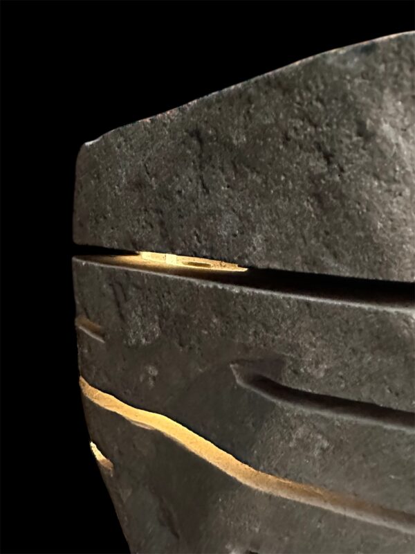 Natural stone stool lamp- handmade in Indonesia Art. No. SL00105