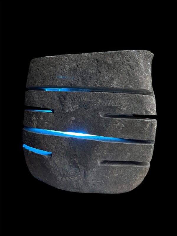 Natural stone stool lamp- handmade in Indonesia Art. No. SL00105