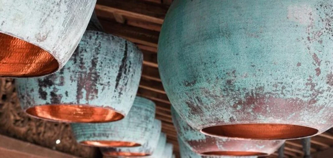 The Timeless Art of Patinated Copper Lamps from Indonesia