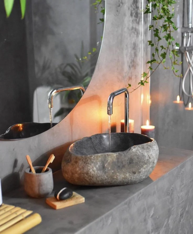 Handmade stone sink