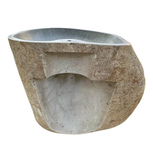 River stone sink pedestal- handmade in Indonesia Art. No.SP00145