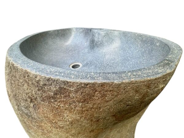 River stone sink pedestal- handmade in Indonesia Art. No.SP00145