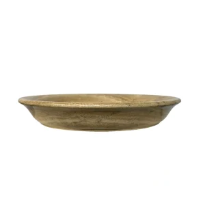 Handcrafted natural onyx plate with polished finish and warm beige tones