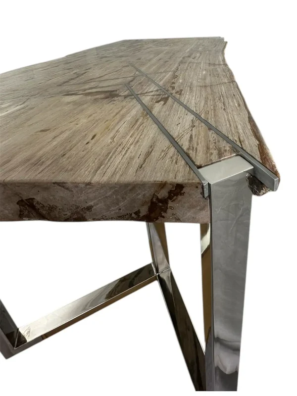 Premium petrified wood dining table – unique natural design Art. No. DNT00312