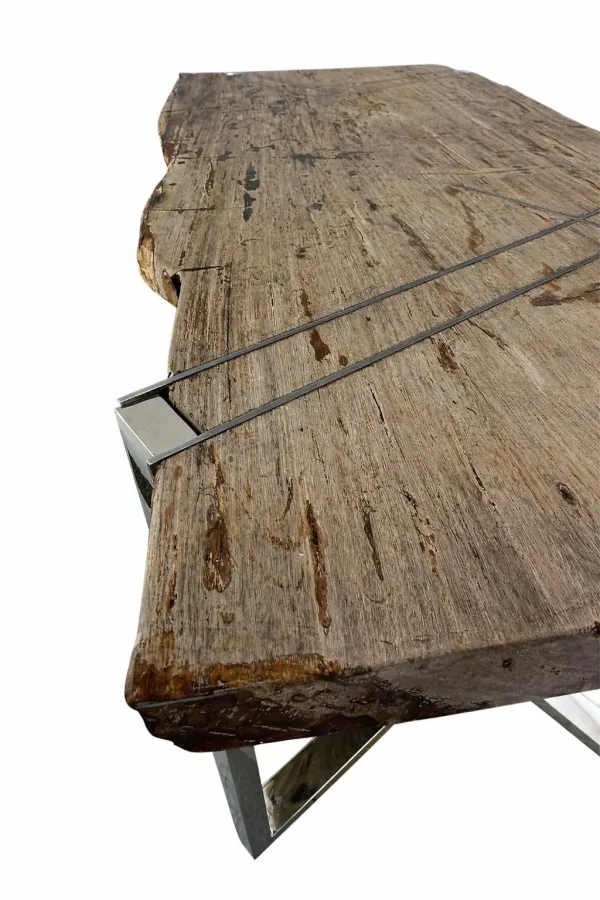 Premium petrified wood dining table – unique natural design Art. No. DNT00312