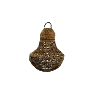 Handcrafted natural boho hanging ceiling lamp