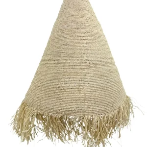 Handcrafted natural boho hanging ceiling lamp