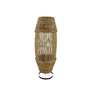 Handmade boho floor lamp made from natural materials