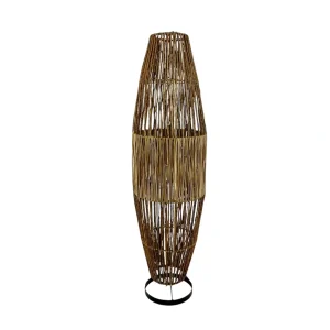 Handmade boho floor lamp made from natural materials