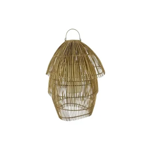 Handcrafted natural boho hanging ceiling lamp