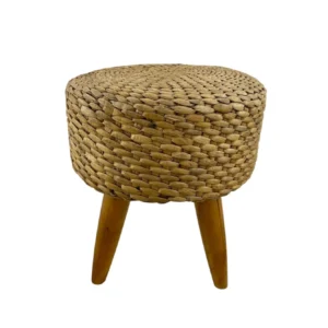 handmade natural fiber accent stool woven decorative stool