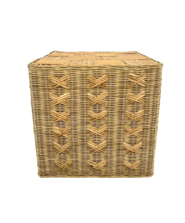 handmade natural fiber accent stool woven decorative stool