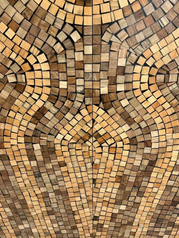 Wooden Mosaic Wardrobe Doors – Handmade Artistic Custom Cabinet Doors Art. No.CHWD00431
