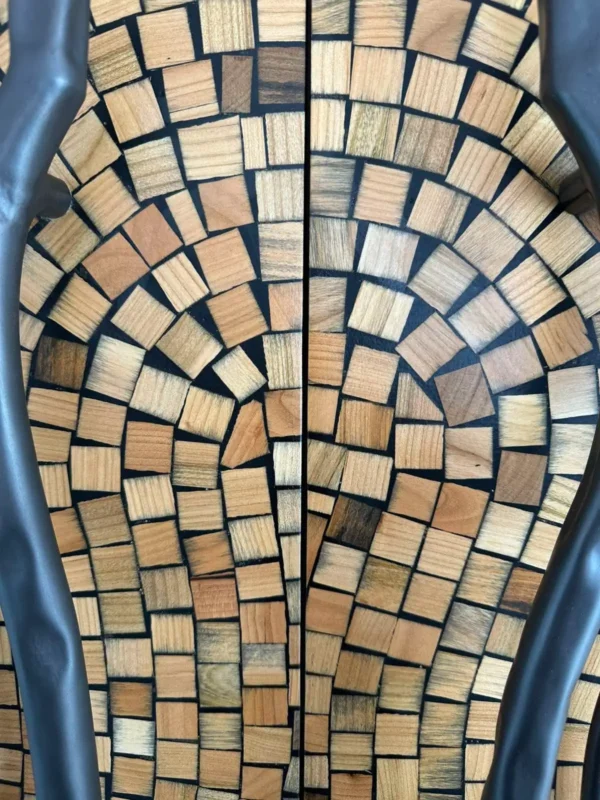 Wooden Mosaic Wardrobe Doors – Handmade Artistic Custom Cabinet Doors Art. No.CHWD00431