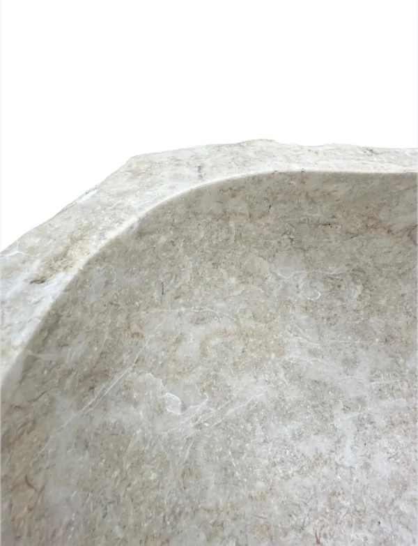 Marble Pedestal Sink – Handmade Natural Stone Bathroom Sink | Art. No. MPS00465