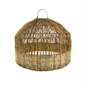 Handcrafted natural boho hanging ceiling lamp