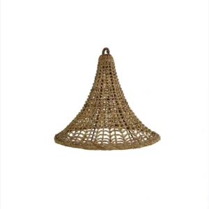 Rustic pendant light handcrafted from natural materials with aged finish for rustic interiors