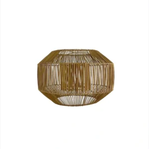 Rustic pendant light handcrafted from natural materials with aged finish for rustic interiors