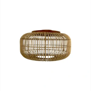 Rustic pendant light handcrafted from natural materials with aged finish for rustic interiors
