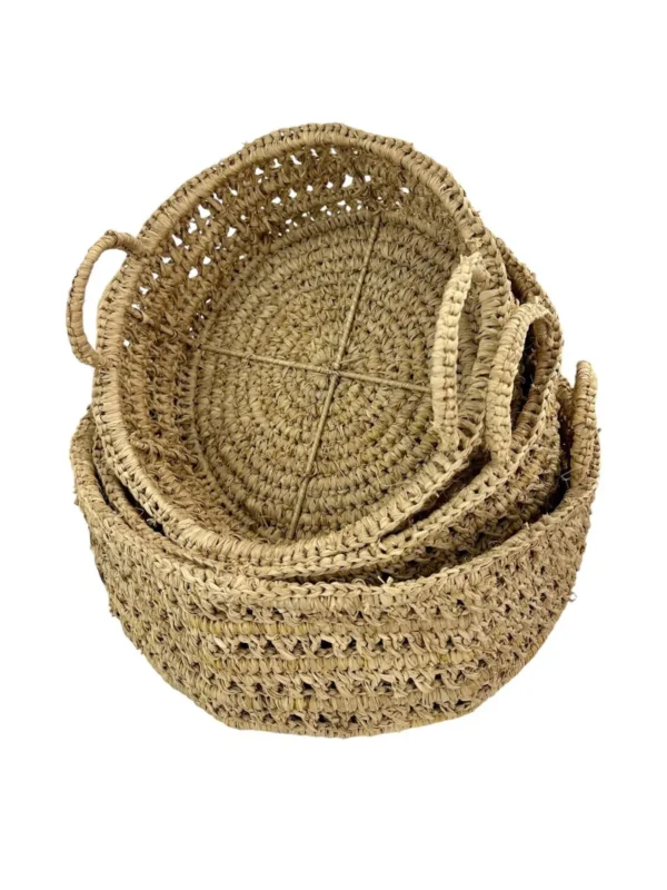 Handwoven Natural Fiber Basket Set Art. No. NMA-00442
