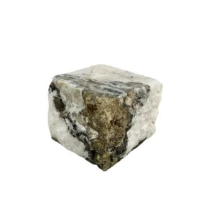 Handmade onyx candle holder carved from natural stone with unique mineral patterns