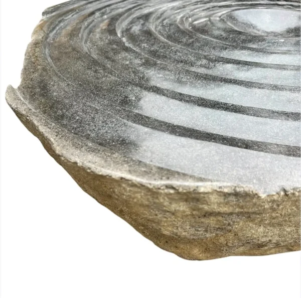 River Stone Fountain Basin – Handmade Natural Stone Water Feature | Art. No. RSF00464
