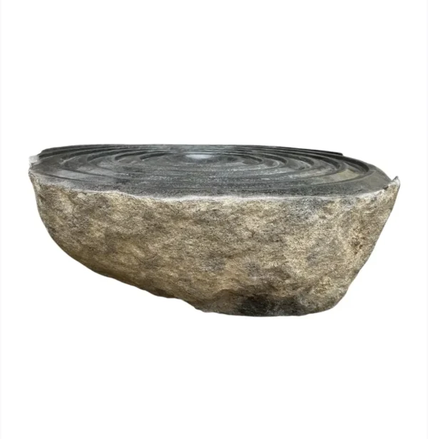 River Stone Fountain Basin – Handmade Natural Stone Water Feature | Art. No. RSF00464
