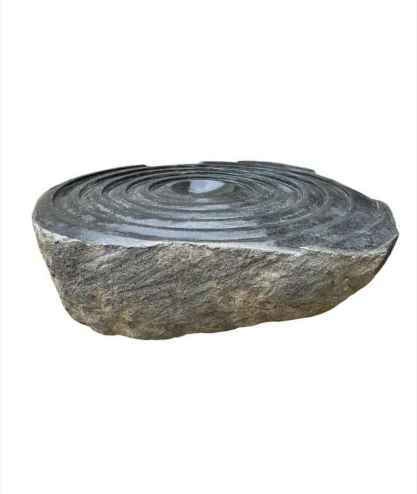 River Stone Fountain Basin – Handmade Natural Stone Water Feature | Art. No. RSF00464