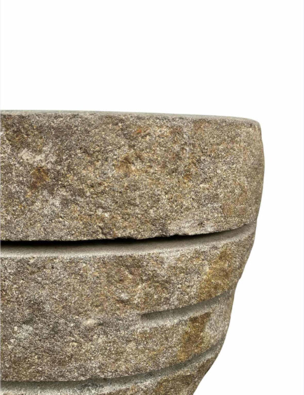 Natural stone stool lamp- handmade in Indonesia Art. No. SL00458