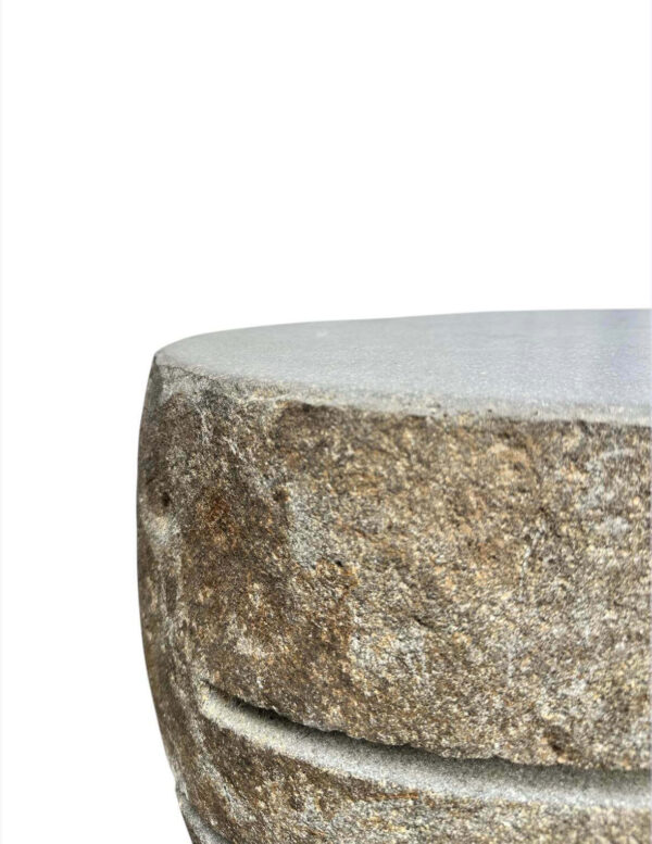 Natural stone stool lamp- handmade in Indonesia Art. No. SL00458