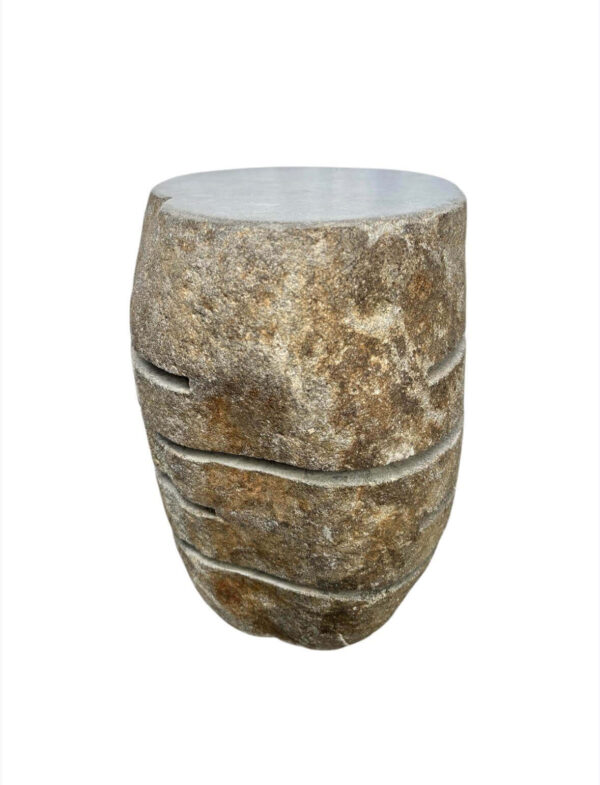 Natural stone stool lamp- handmade in Indonesia Art. No. SL00458