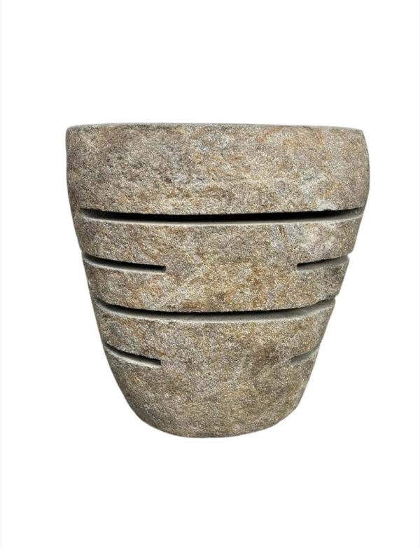 Natural stone stool lamp- handmade in Indonesia Art. No. SL00458