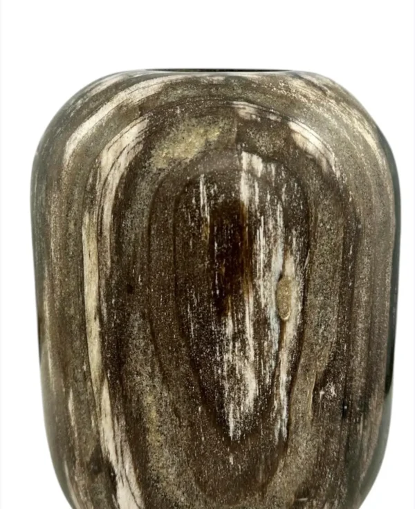Petrified wood vase- handmade natural decor Art. No FV00470