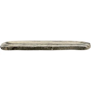 Handmade onyx stone tray with natural beige and brown veining – decorative luxury serving tray