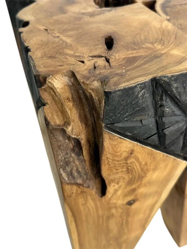 Teak Wood Accent Stool-Handmade Art. No. AS00541