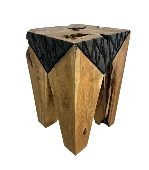 Teak Wood Accent Stool-Handmade Art. No. AS00541