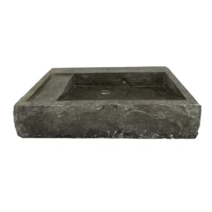 handmade marble sink with integrated soap holder