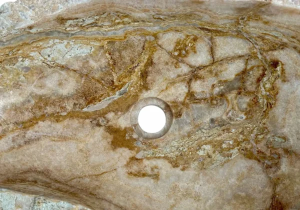 Onyx stone sink- handmade, natural design Art. No. OS00625