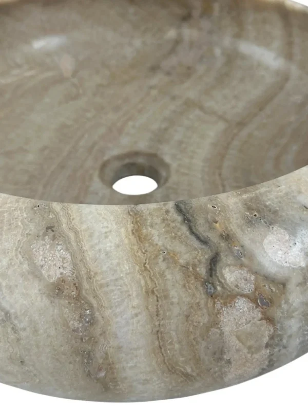 Onyx stone sink- handmade, natural design Art. No. OS00628