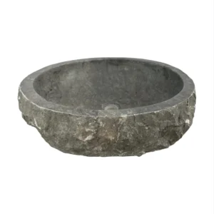 natural marble sink with raw textured exterior