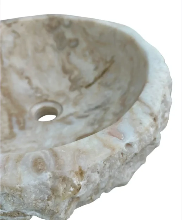 Onyx stone sink- handmade, natural design Art. No. OS00662