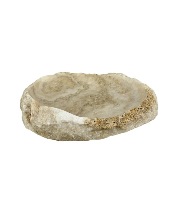 handcrafted natural onyx tray with organic irregular form
