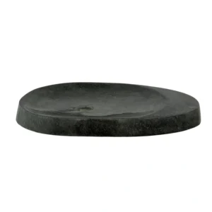 Handcrafted oval andesite sink with low-profile natural stone design AS00665
