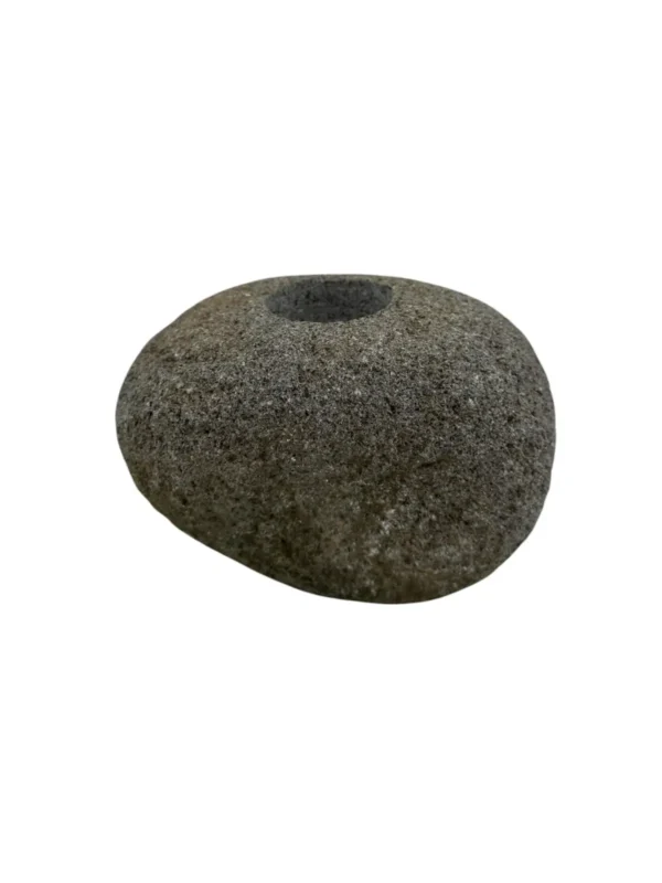 River Stone Candle Holder – Handmade Natural Stone Decor | Art. No. CH00639