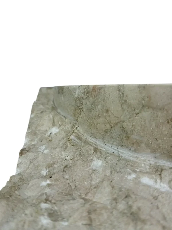 Sculptural Marble Sink with Integrated Stone Base | Art. No. MS00703